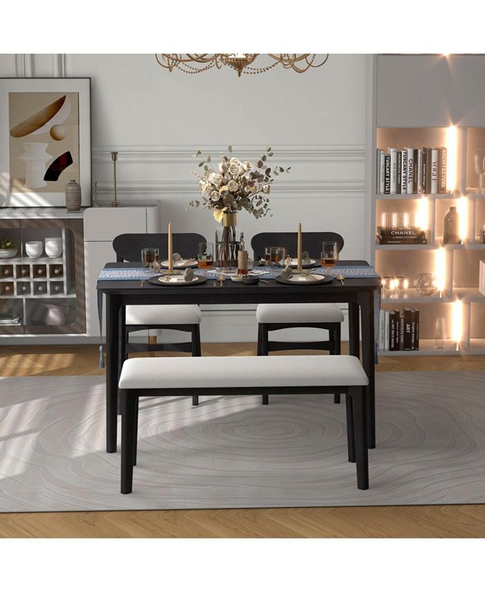 Simplie Fun Dining Table Set for 4, Kitchen Table with 2 Chairs and 1