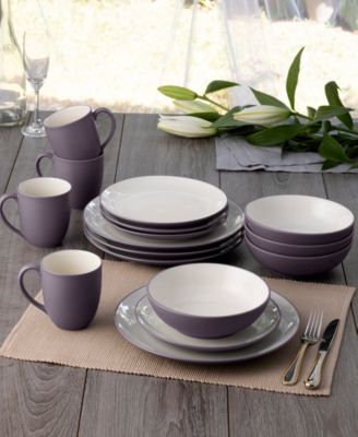 Colorwave Coupe 16 Pc. Dinnerware Set, Service for 4