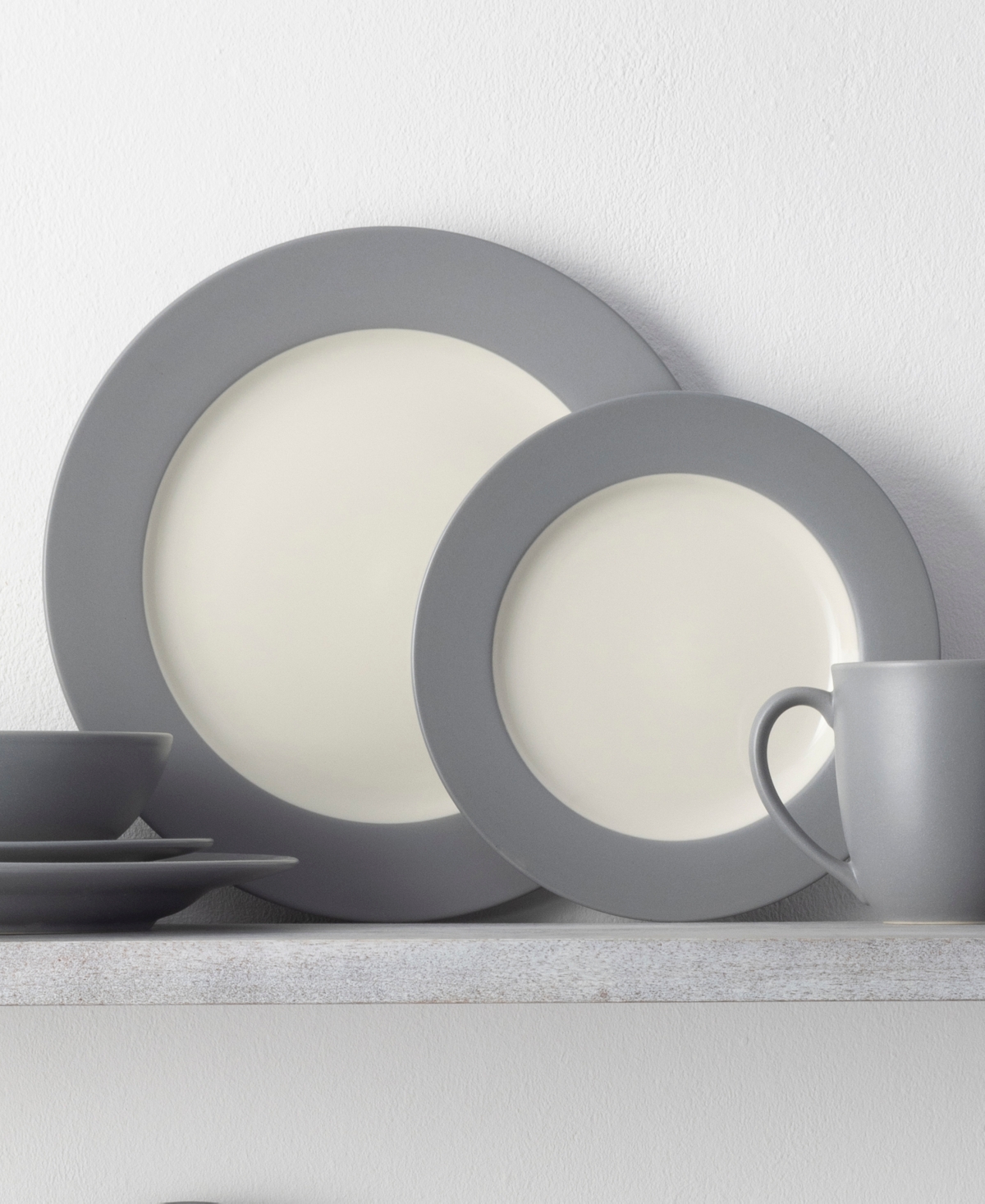 Noritake Colorwave Rim 16-pc. Dinnerware Set, Service For 4 In Gray