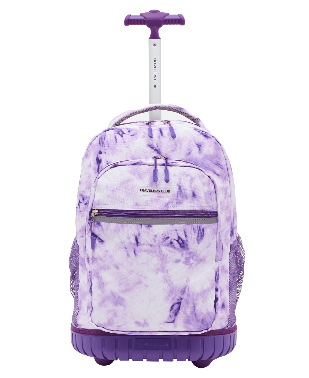 Travelers Club Finley Collection 18" Rolling Backpack In Purple Tie Dye