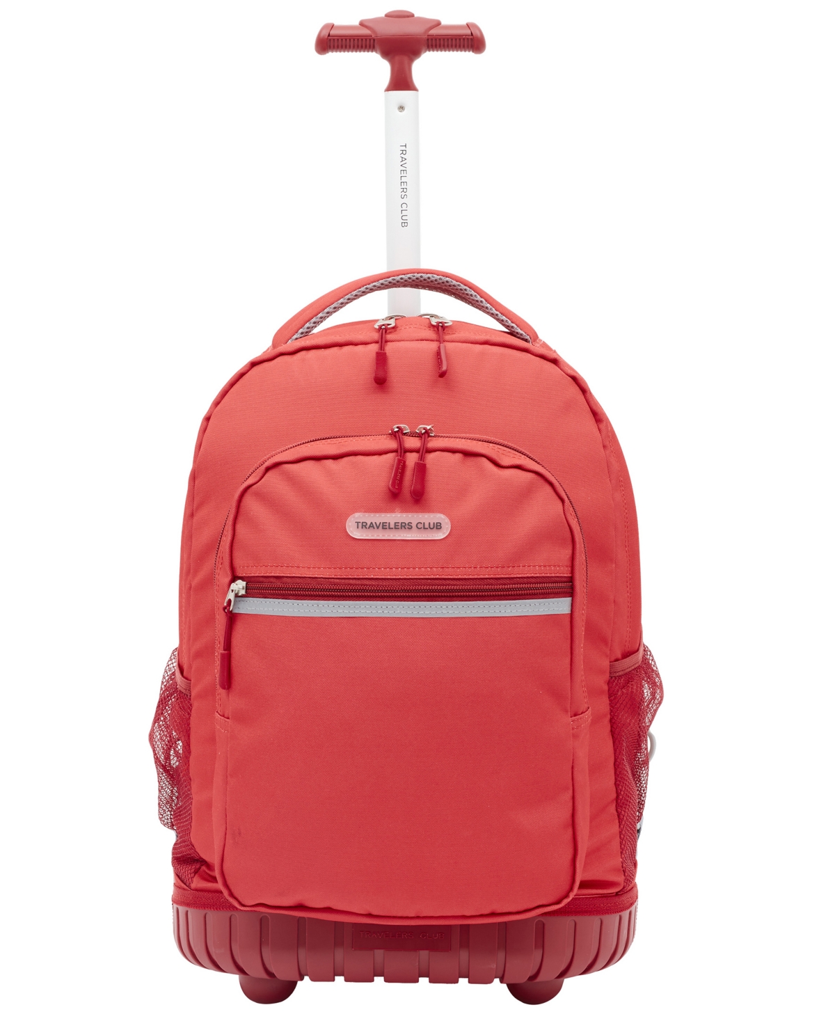 Travelers Club Finley Collection 18" Rolling Backpack In Red