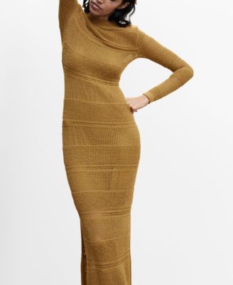 MANGO Women's Open Back Knitted Dress - Macy's
