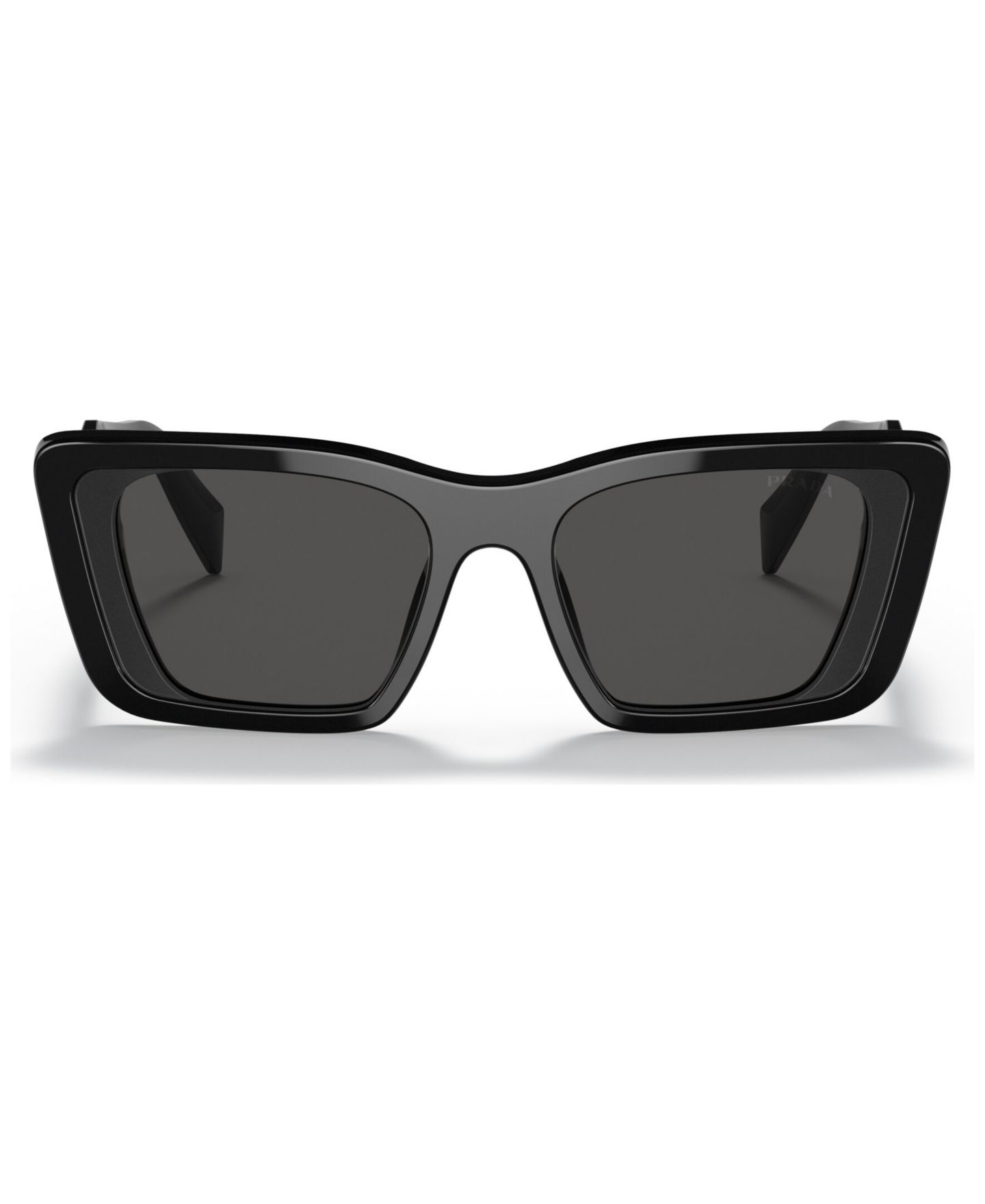 Женские солнцезащитные очки PRADA Symbole Butterfly Sunglasses, PR 08YS, цвет: Чёрный / Тёмный серый — фото 2