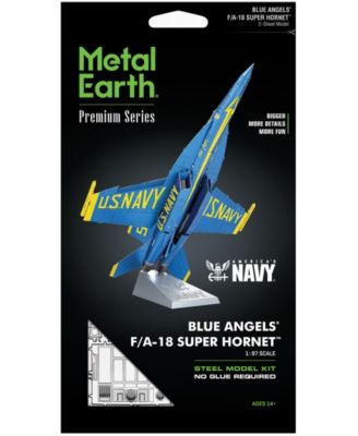 Fascinations Metal Earth Premium Series Iconx 3D Metal Model Kit Blue Angels F/A-18 Super Hornet