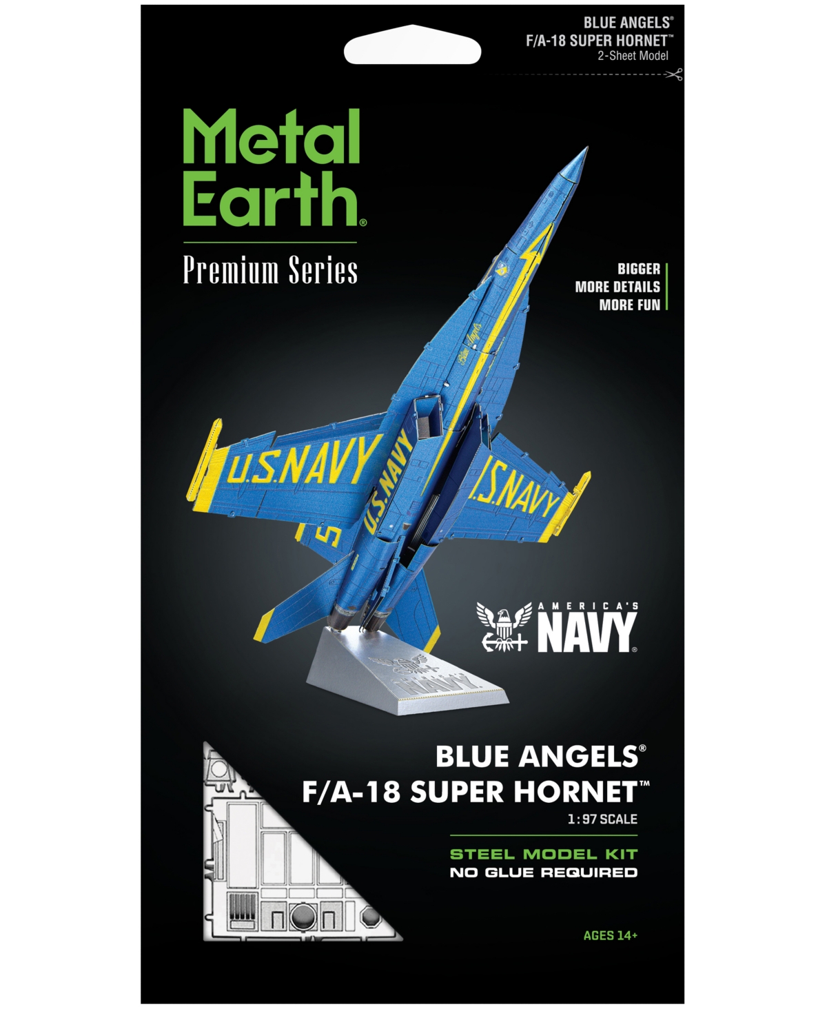 Shop University Games Fascinations Metal Earth Premium Series Iconx 3d Metal Model Kit Blue Angels F/a-18 Super Hornet In No Color