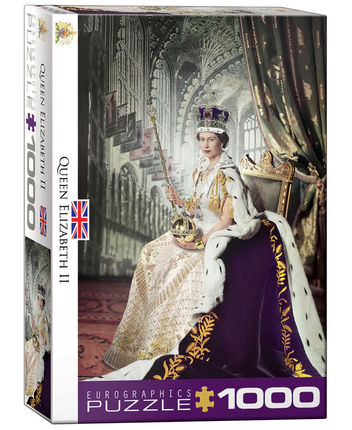 University Games Kids' Eurographics Incorporated Queen Elizabeth Ii Jigsaw Puzzle, 1000 Pieces In No Color
