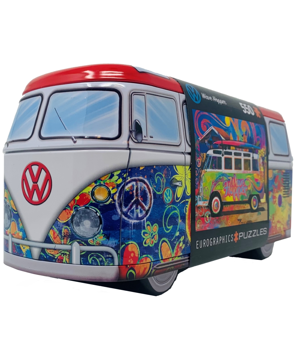 University Games Incorporated Volkswagen Wave Hopper Collectible Bus-shaped Tin Puzzle, 550 Pieces In No Color