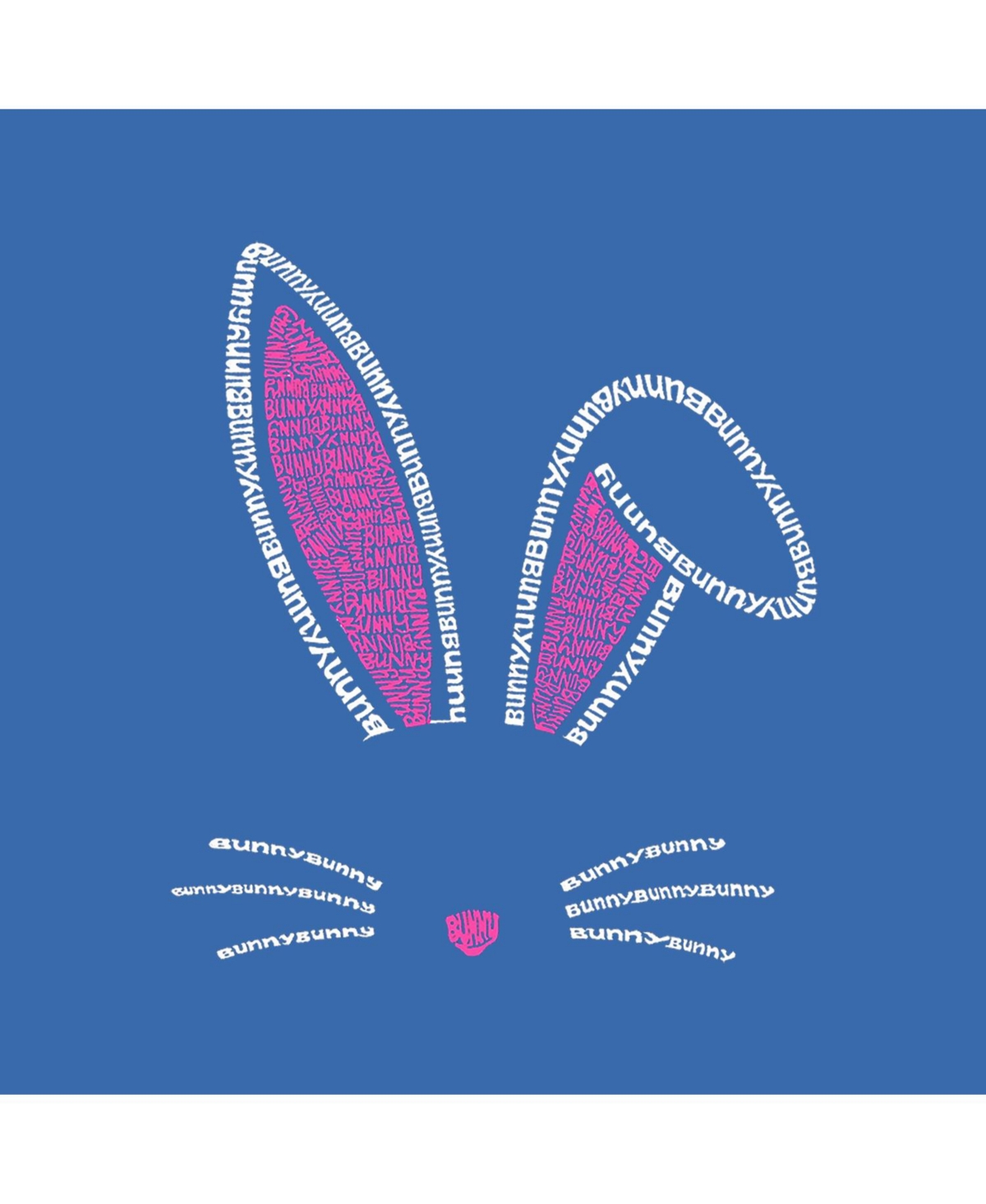 Big Boy's Word Art Long Sleeve T-shirt - Bunny Ears