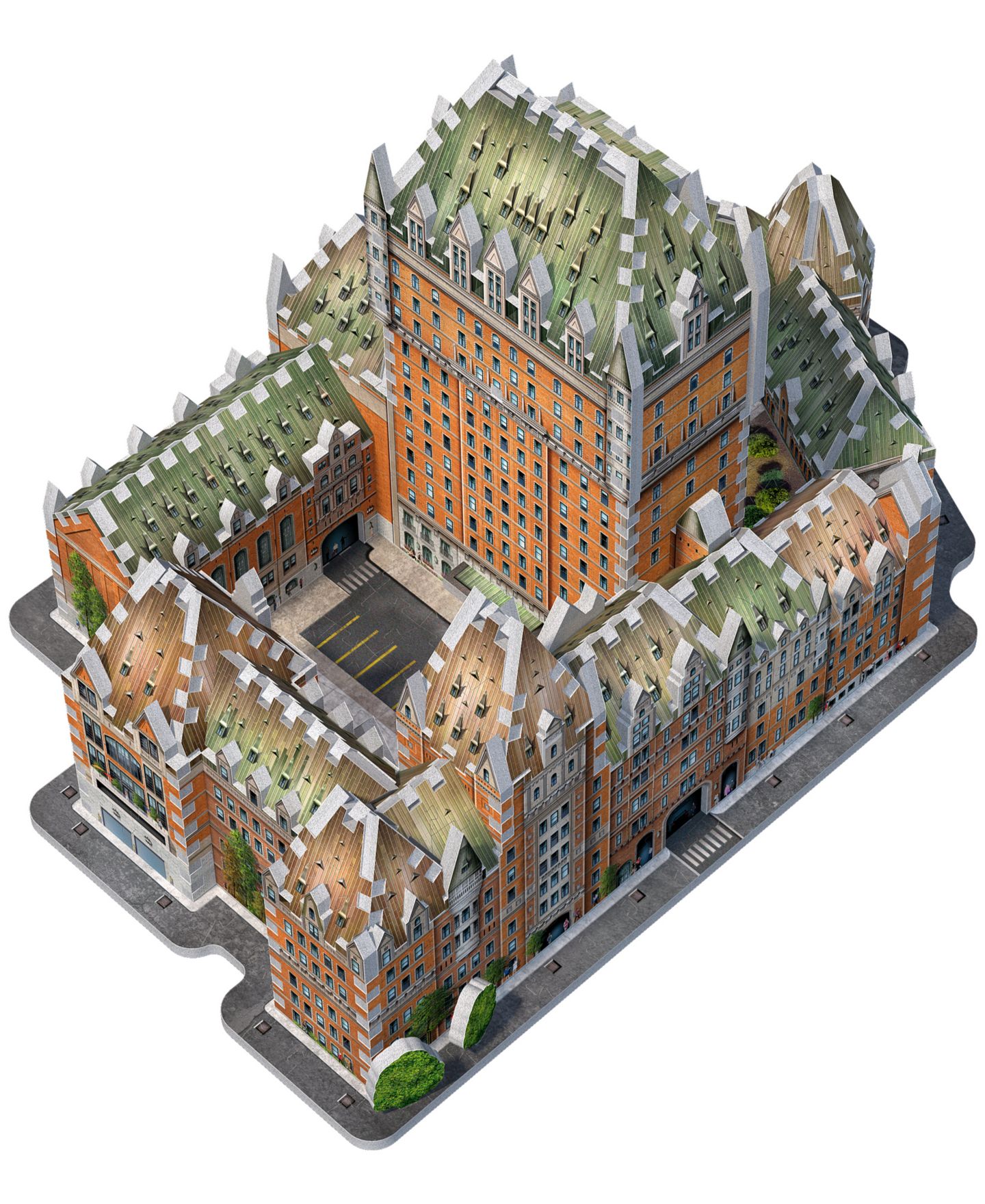 Детский пазл University Games Wrebbit Castles Cathedrals Le Chateau Frontenac 3D Foam-Backed Puzzle, 865 Pieces, Ages 14+ — фото 10