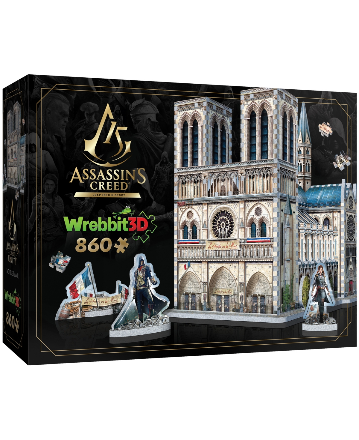 University Games Kids' Wrebbit Assassin's Creed Unity Notre-dame 3d Puzzle, 860 Pieces In No Color