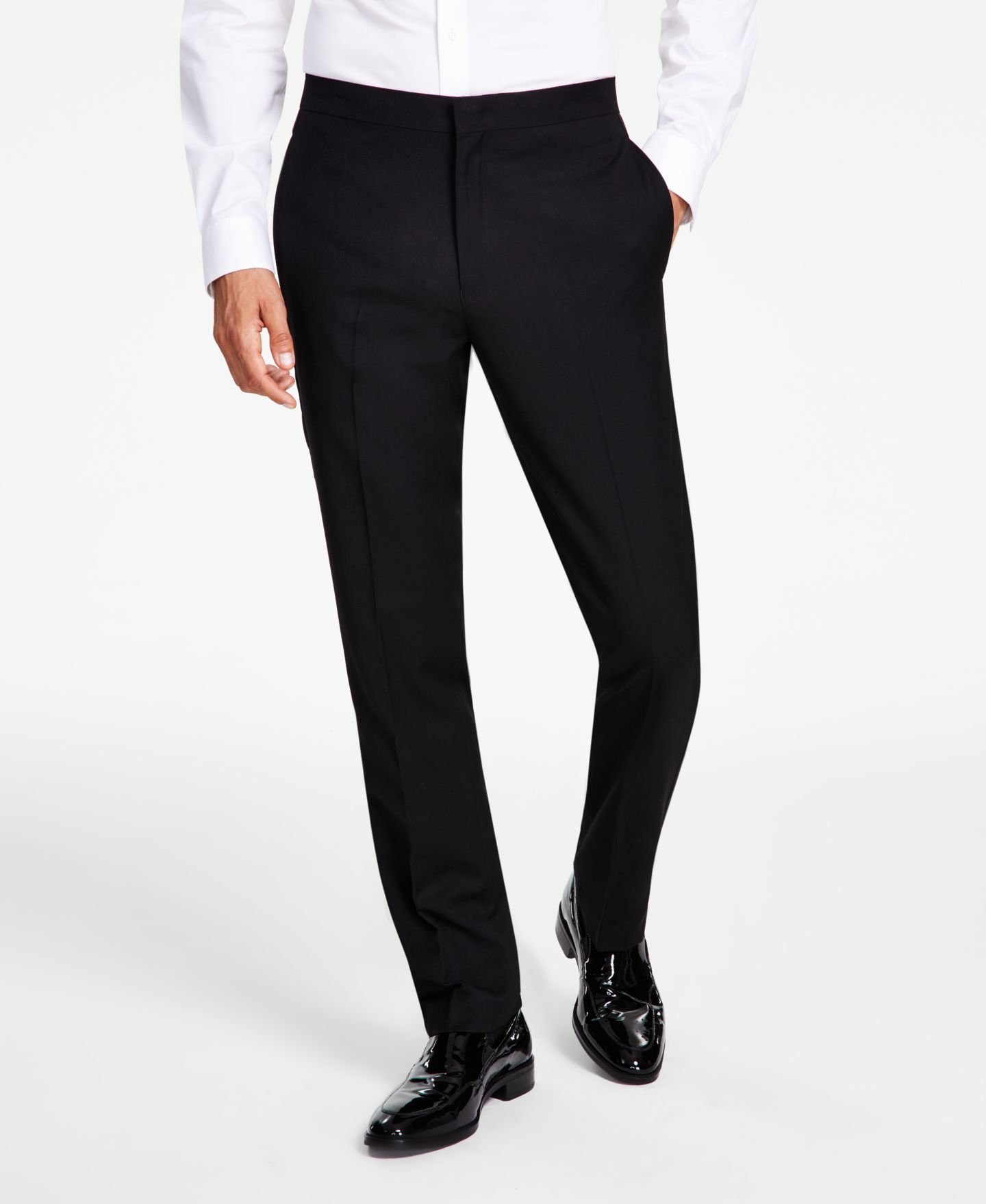 Мужские брюки Alfani Slim-Fit Stretch Black Tuxedo, цвет: Чёрный — фото 2
