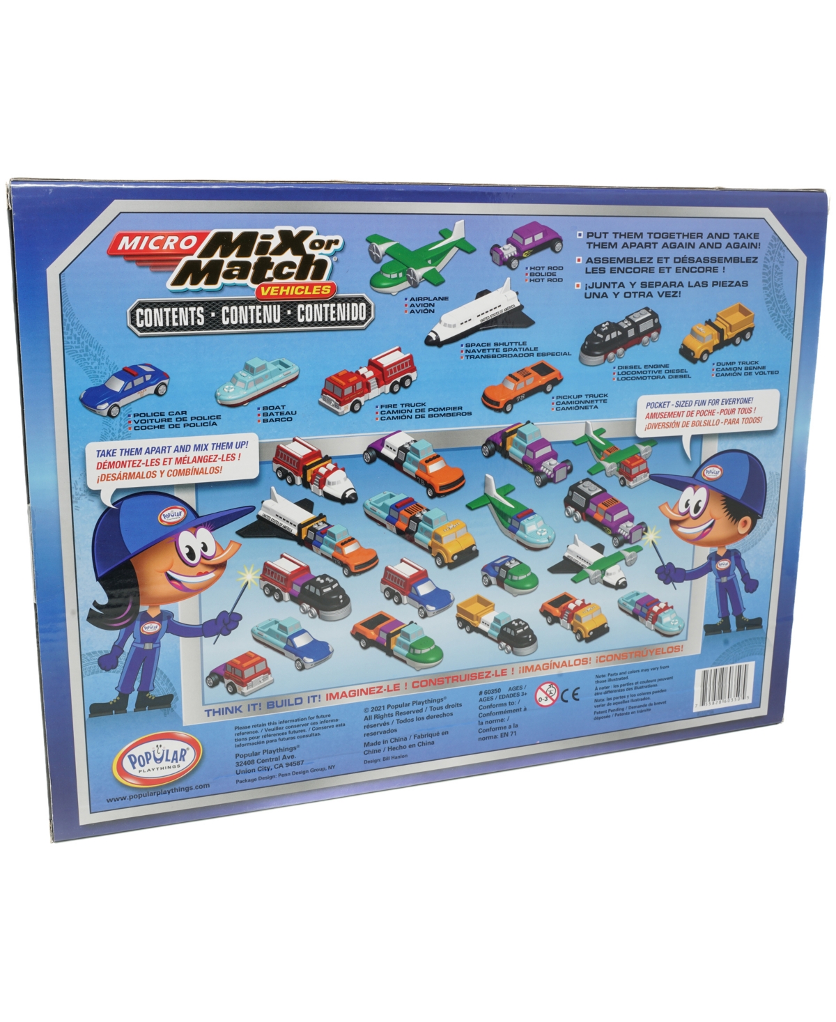 Popular Playthings Micro Mix Or Match Vehicles Set, 27 Pieces In No Color