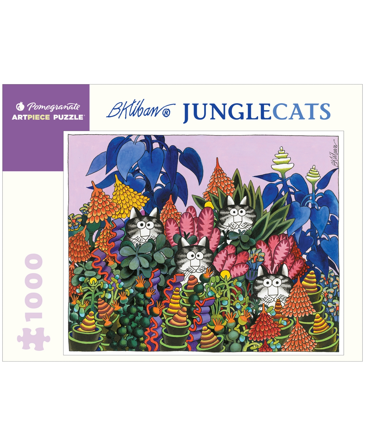 University Games Kids' Pomegranate Communications, Inc. B. Kliban Jungle Cats Puzzle, 1000 Pieces In No Color