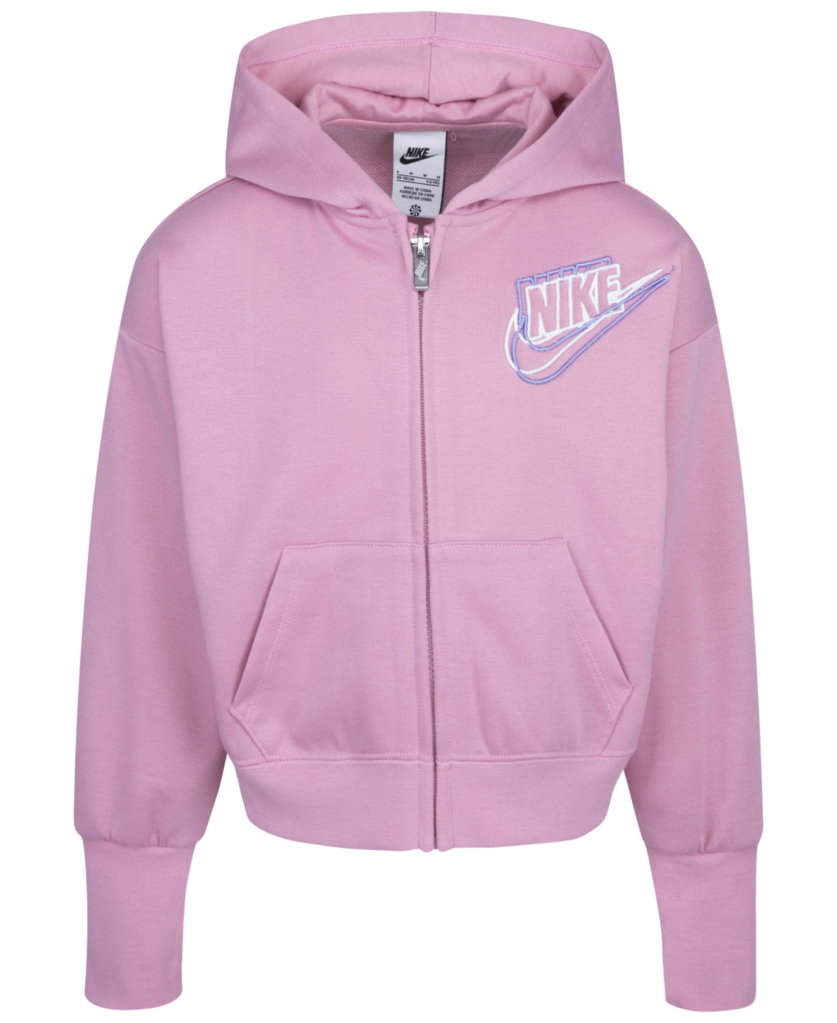 Shop Nike Toddler Girls Full-zip Hoodie Sweatshirt In Elemental Pink
