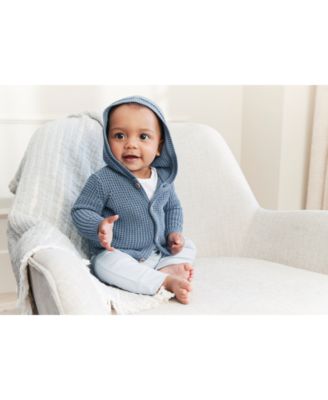 Baby Boys Hooded Cotton Cardigan