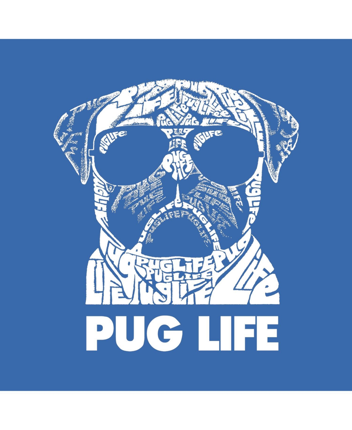 Big Boy's Word Art Long Sleeve T-shirt - Pug Life