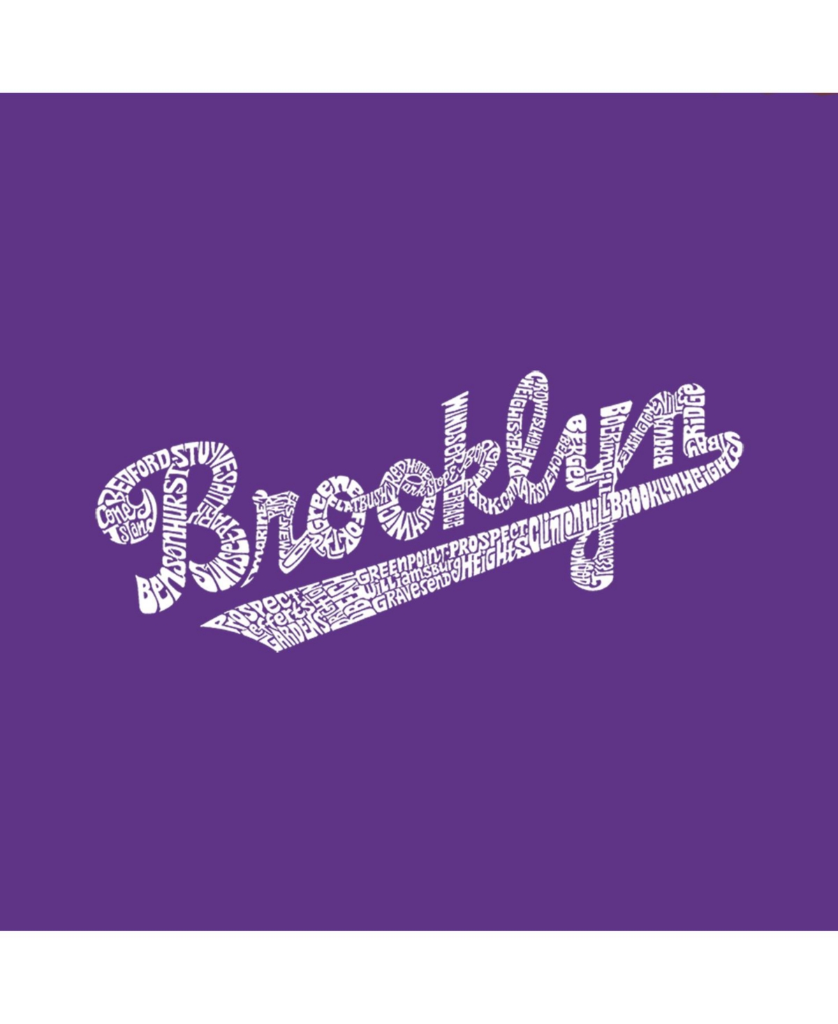 La Pop Art Girls Word Art Long Sleeve T-Shirt - Brooklyn Neighborhoods