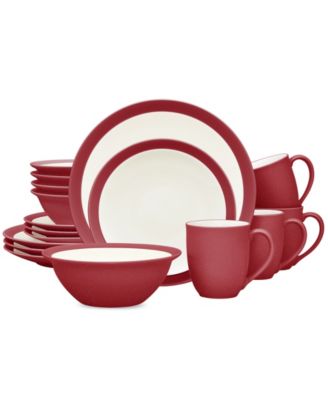 Colorwave Curve 16 Pc. Dinnerware Set, Service for 4