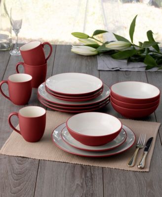 Colorwave Coupe 16 Pc. Dinnerware Set, Service for 4