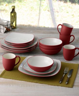 Colorwave Square 16 Pc. Dinnerware Set, Service for 4