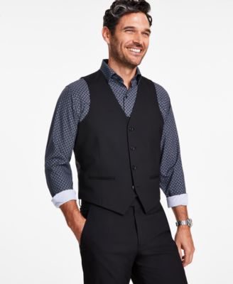 Men's Classic-Fit Stretch Solid Suit Vest, Created for Macy's 