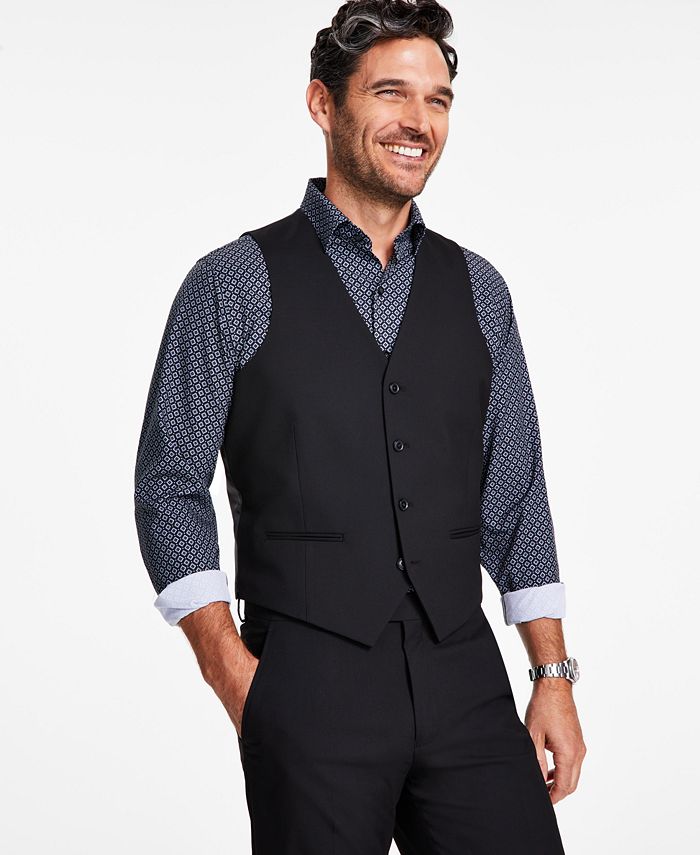 Alfani Men's Classic-Fit Stretch Solid Suit Vest, Created for Macy's ...