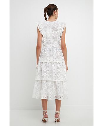 endless rose Women s Lace Tiered Midi Dress Macy s