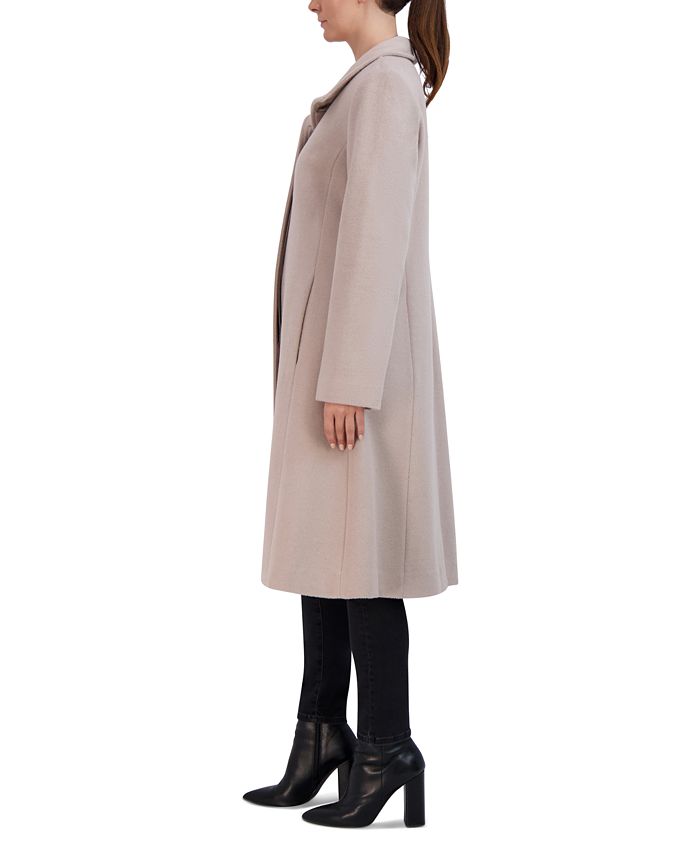 Cole Haan Women's Stand-Collar Single-Breasted Wool Blend Coat - Macy's
