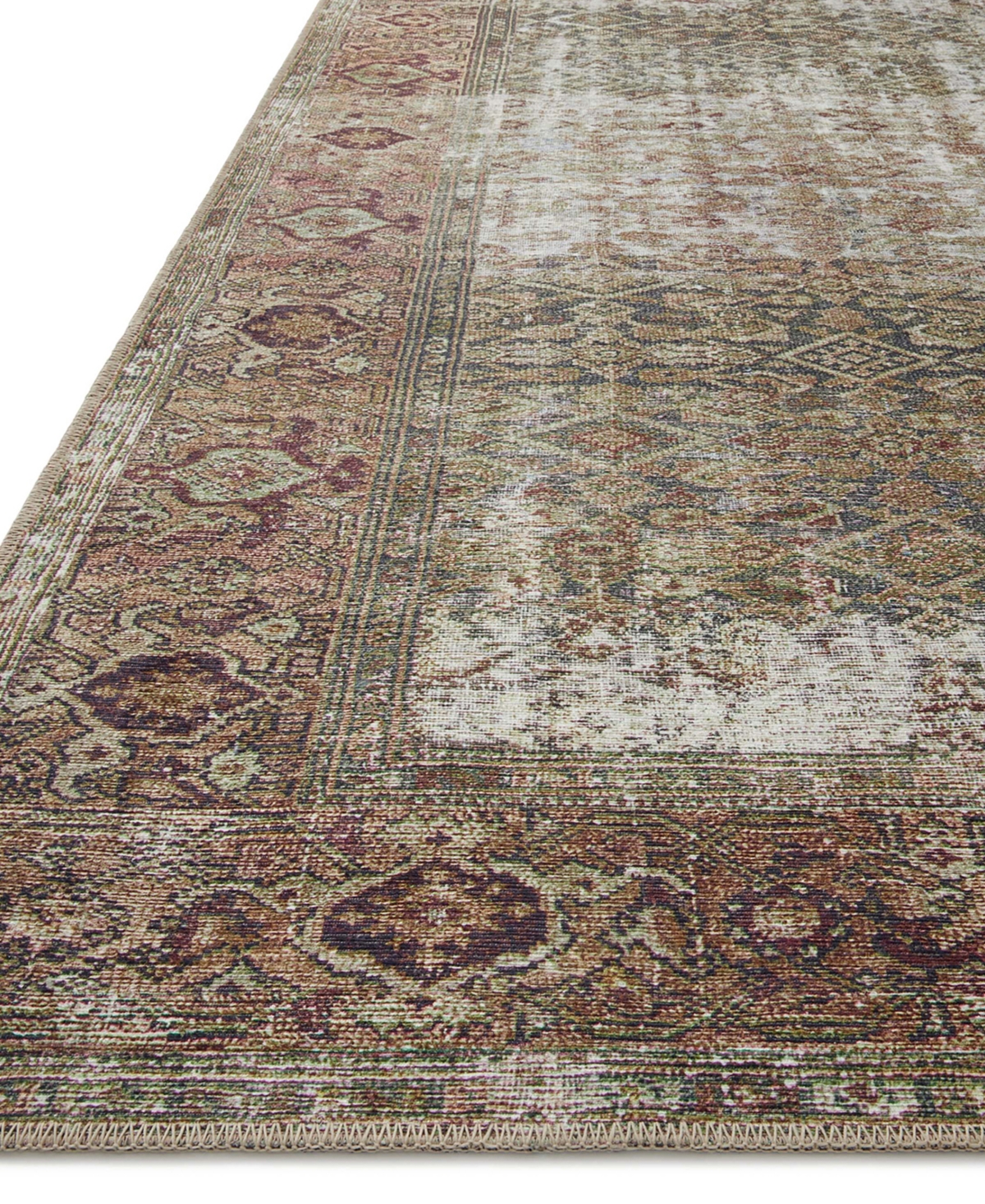 Amber Lewis Loloi Georgie Ger-07 3' 12' Area Rug - Coral