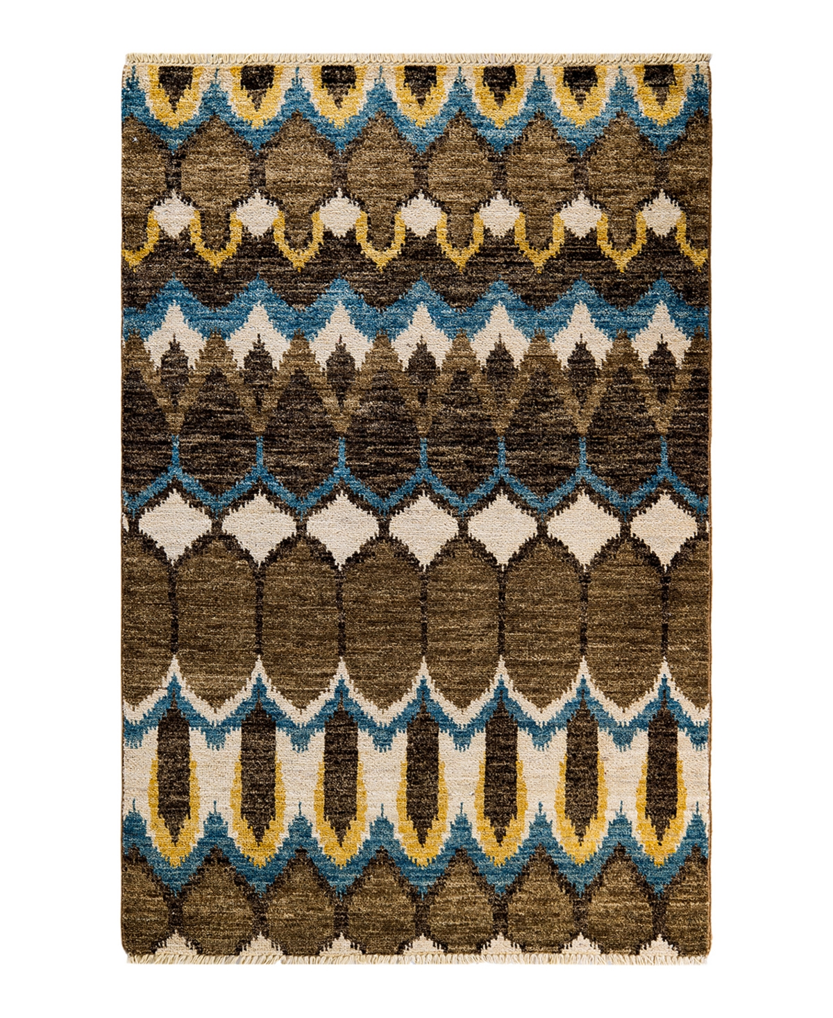 Adorn Hand Woven Rugs Modern M1604 4' x 6'1in Area Rug - Green