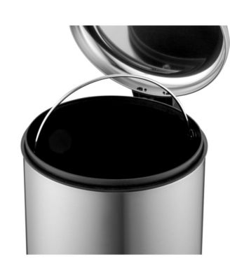 6L / 1.6 Gal + 6L / 1.6 Gal Round Stainless Steel Step Can Combo - Silver