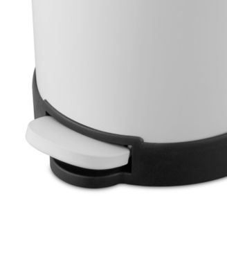 6L / 1.6 Gal + 6L / 1.6 Gal Round Stainless Steel Step Can Combo - Matte White