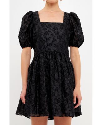 Endless Rose Women's Texture Floral Organza Mini Dress - Macy's