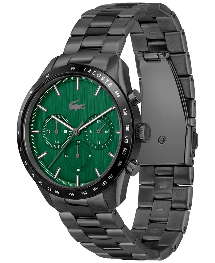 Lacoste Men s Boston Black Stainless Steel Bracelet Watch 42mm Macy s