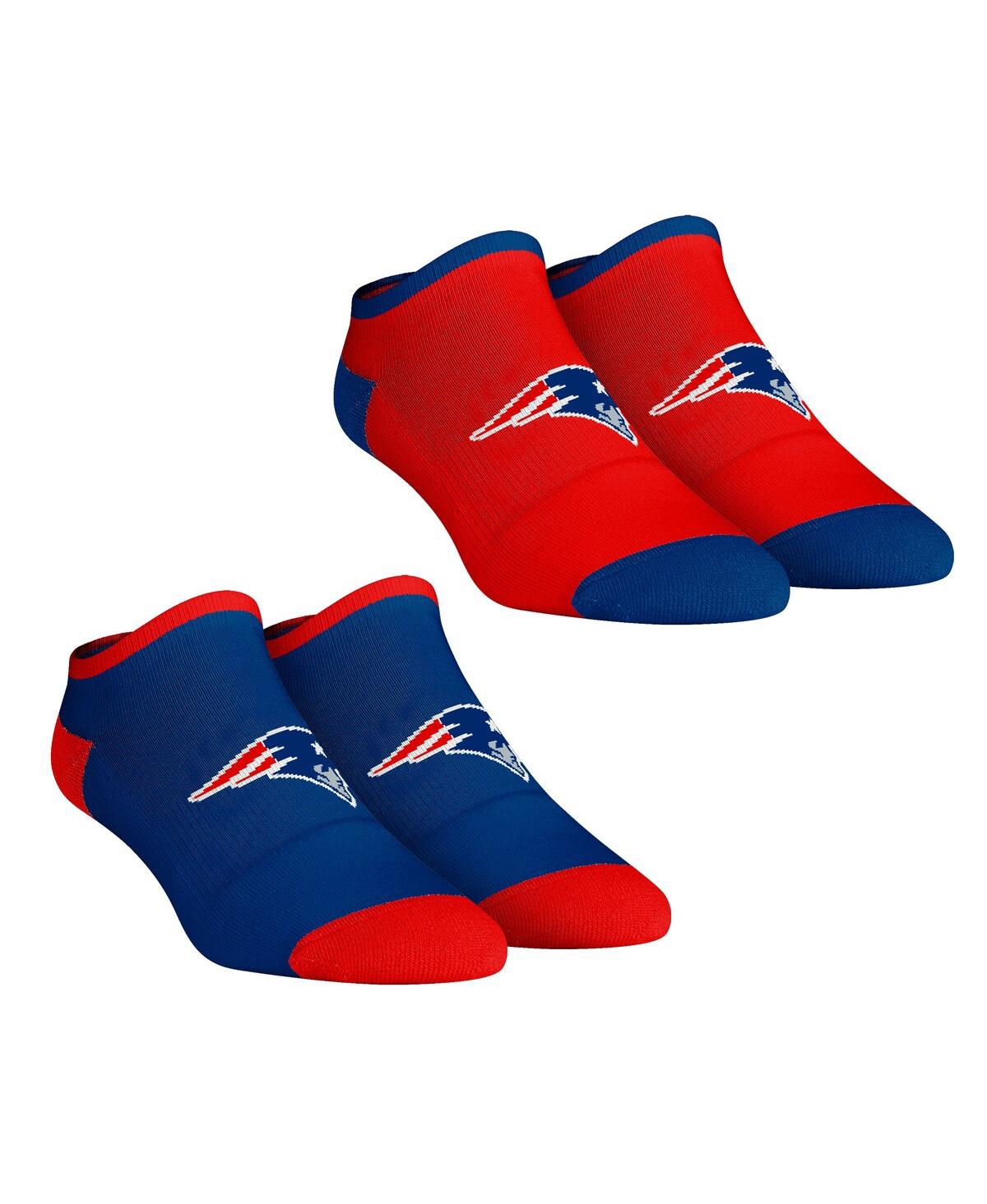 Rock 'em Women's  Socks New England Patriots Core Team 2-pack Low Cut Ankle Sock Set In Multi
