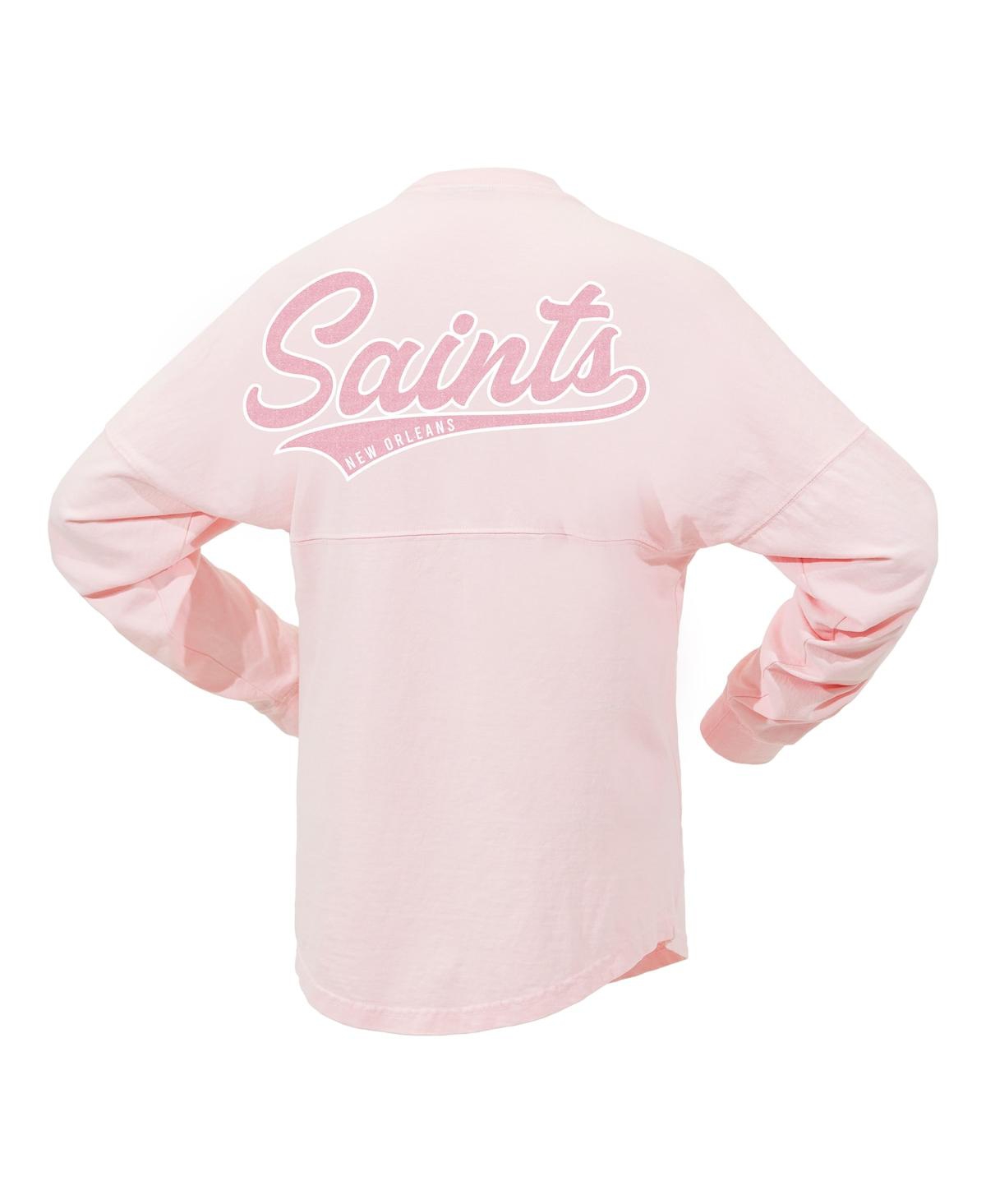 Women's FanaticsNew Orleans Saints Millennial Spirit Jersey T-shirt - Pink