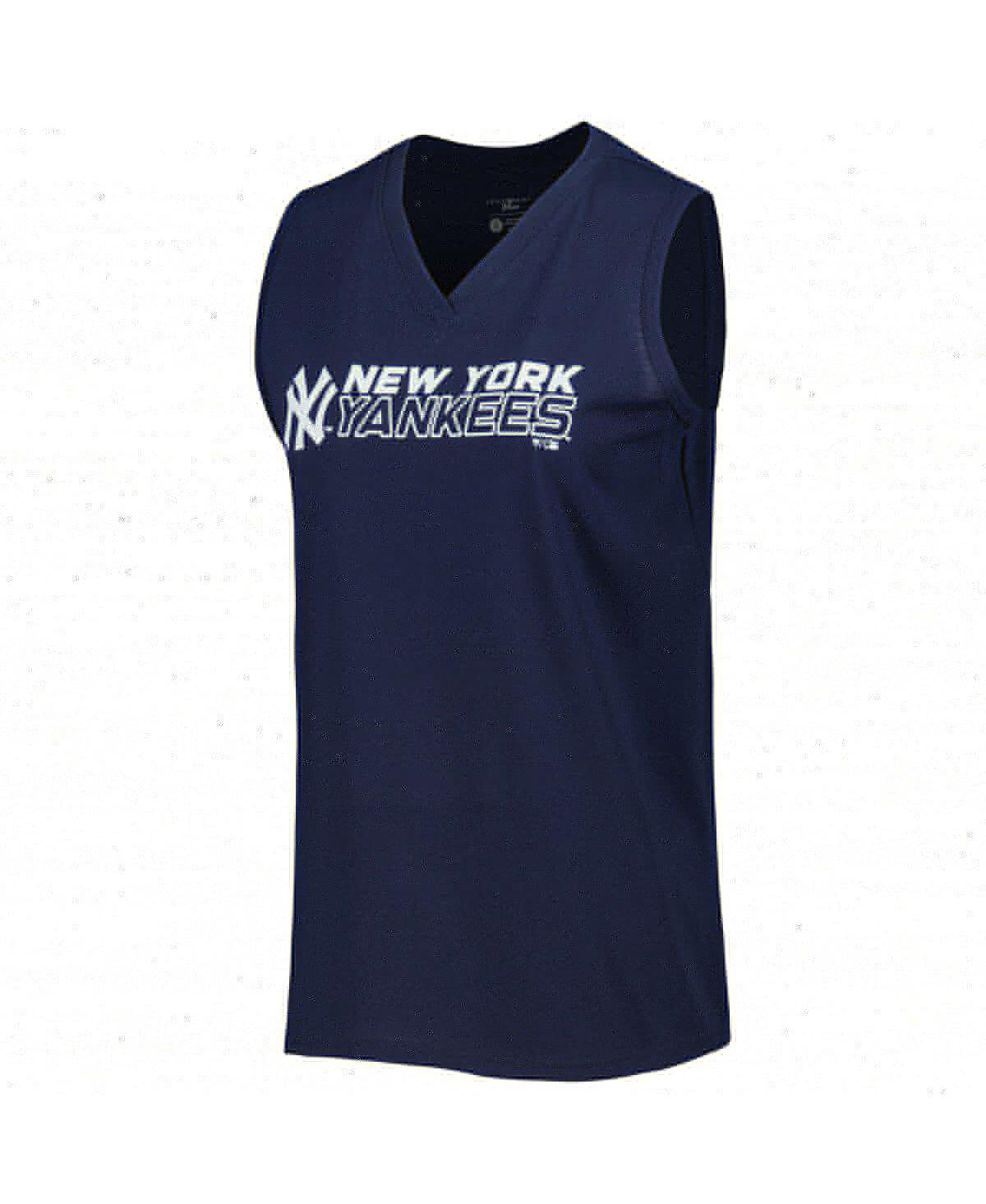 Shop Levelwear Women's  Navy New York Yankees Paisley Chase V-neck Tank Top