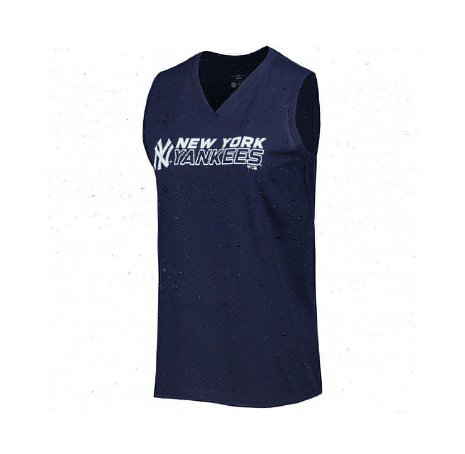 Women's Navy New York Yankees Paisley Chase V-Neck Tank Top