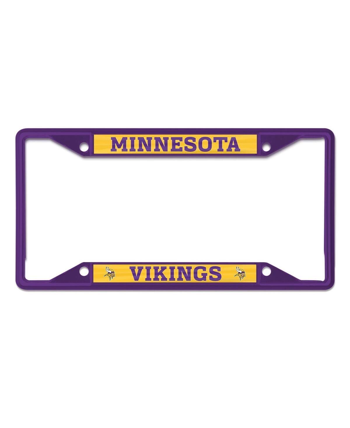Shop Wincraft Minnesota Vikings Chrome Color License Plate Frame In Purple