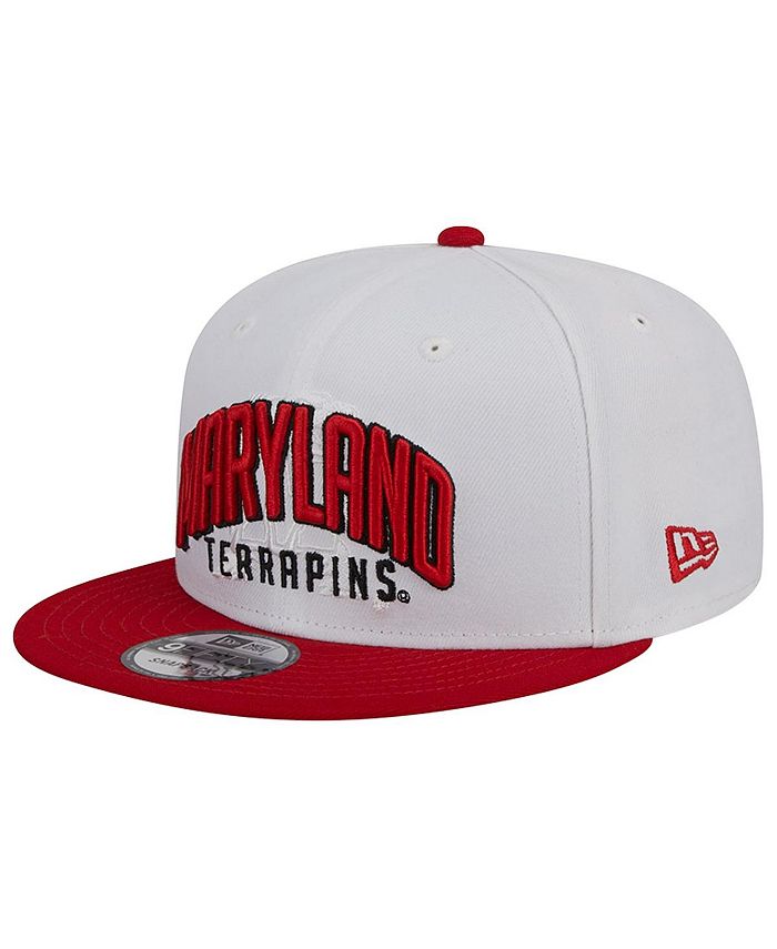 New Era Men's White, Red Maryland Terrapins Two-Tone Layer 9FIFTY ...