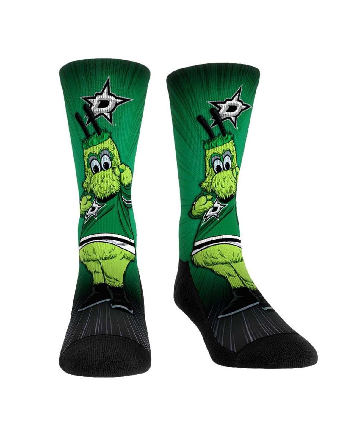 Men's and Women's Rock 'Em Socks Dallas Stars Mascot Pump Up Crew Socks - Green