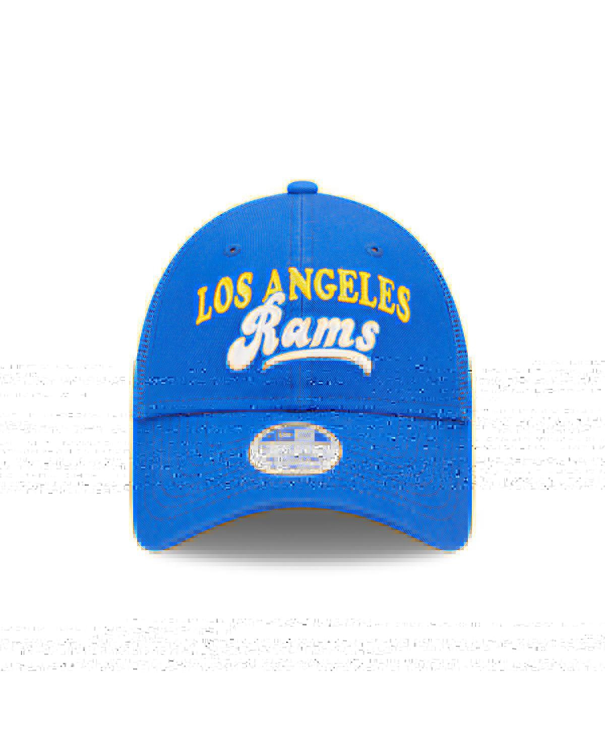 New Era Royal Los Angeles Rams Team Trucker 9forty Snapback Hat In Royal