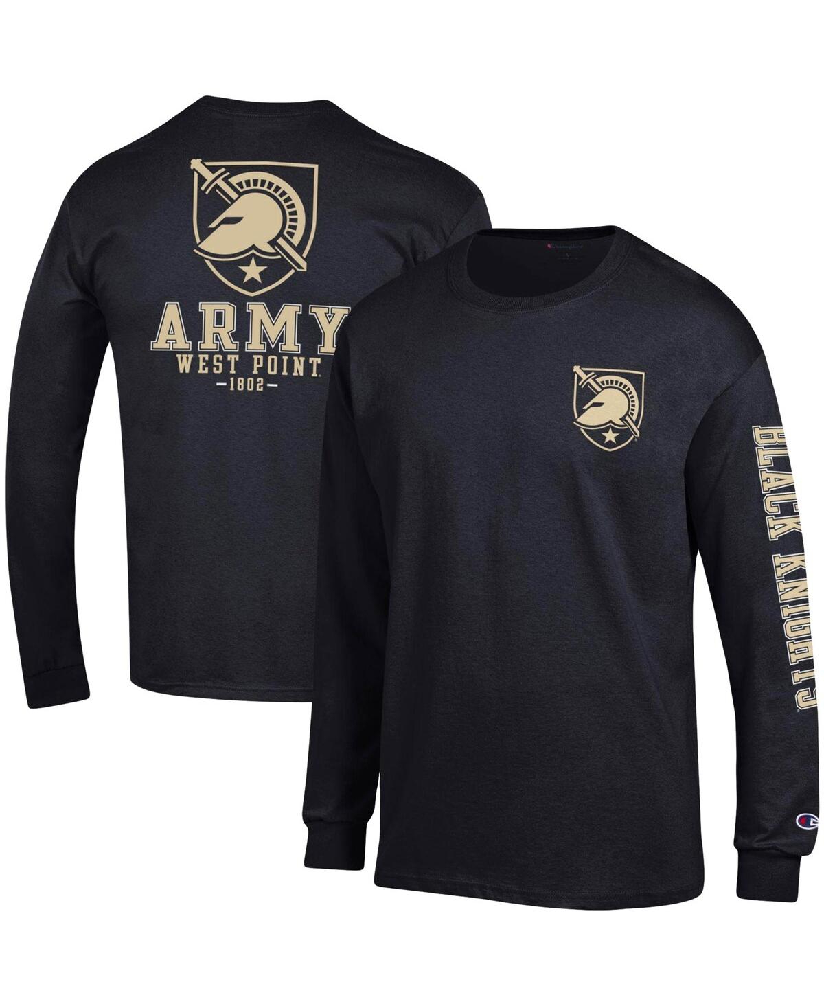 Men's ChampionArmyKnights Team Stack Long Sleeve T-shirt - Black