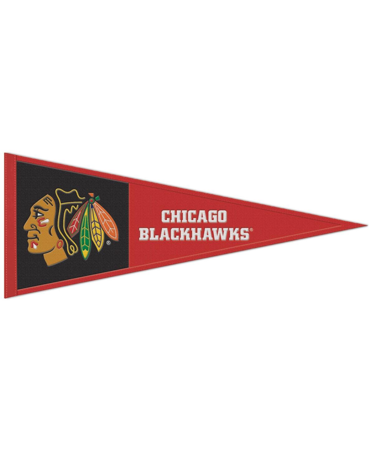 Wincraft Chicago Blackhawks 13" X 32" Wool Primary Logo Pennant In Red