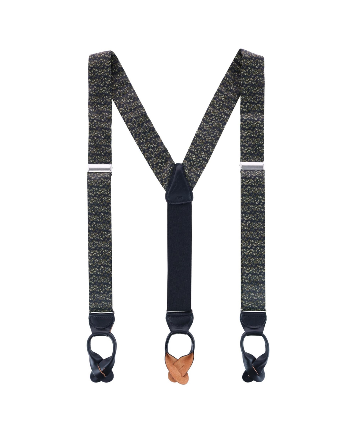 Trafalgar Men's Hanno Tribal Elephant Button End Silk Braces (Suspenders)
