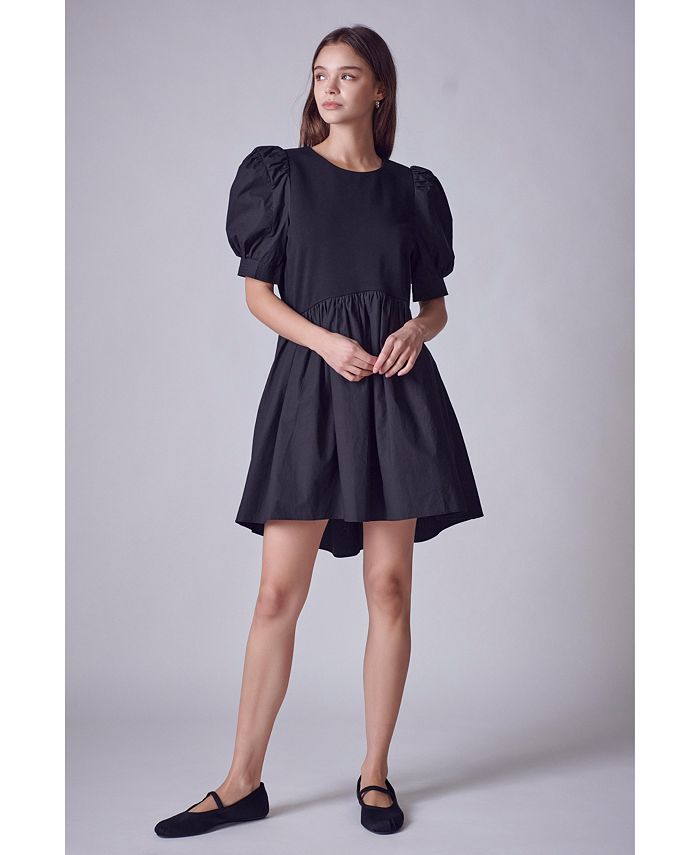 English Factory Women's High Low Knit Combo Dress Macy's