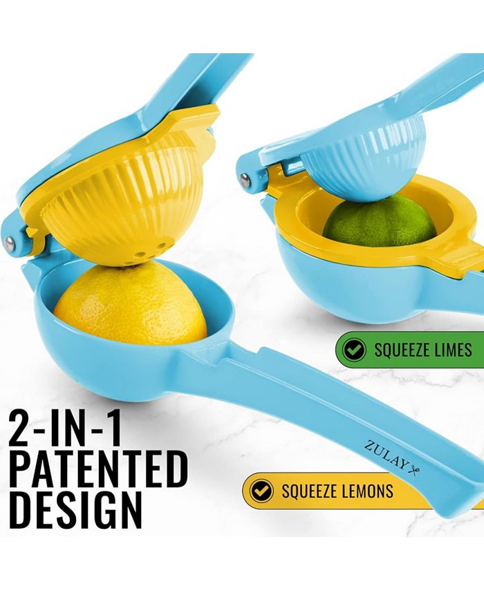 Zulay Kitchen 1 Piece Metal 2In1 Lemon Lime Squeezer Max Extraction