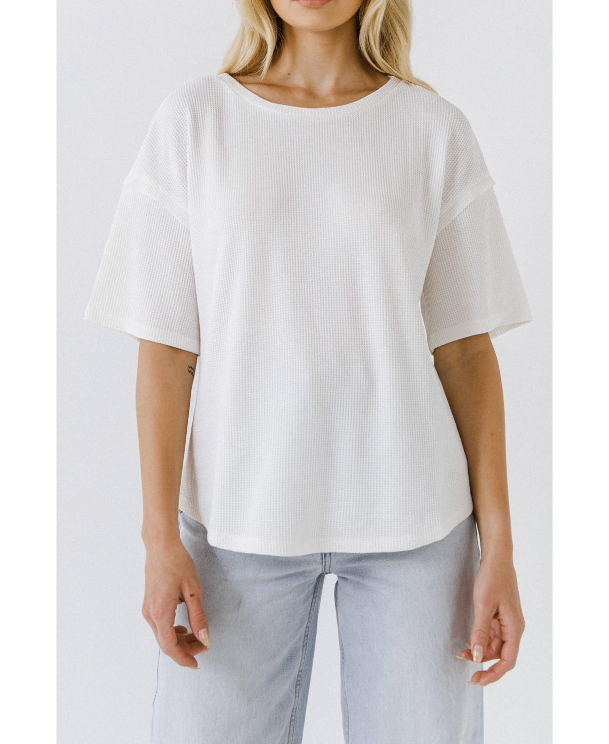Women's Thermal Knit Top - White