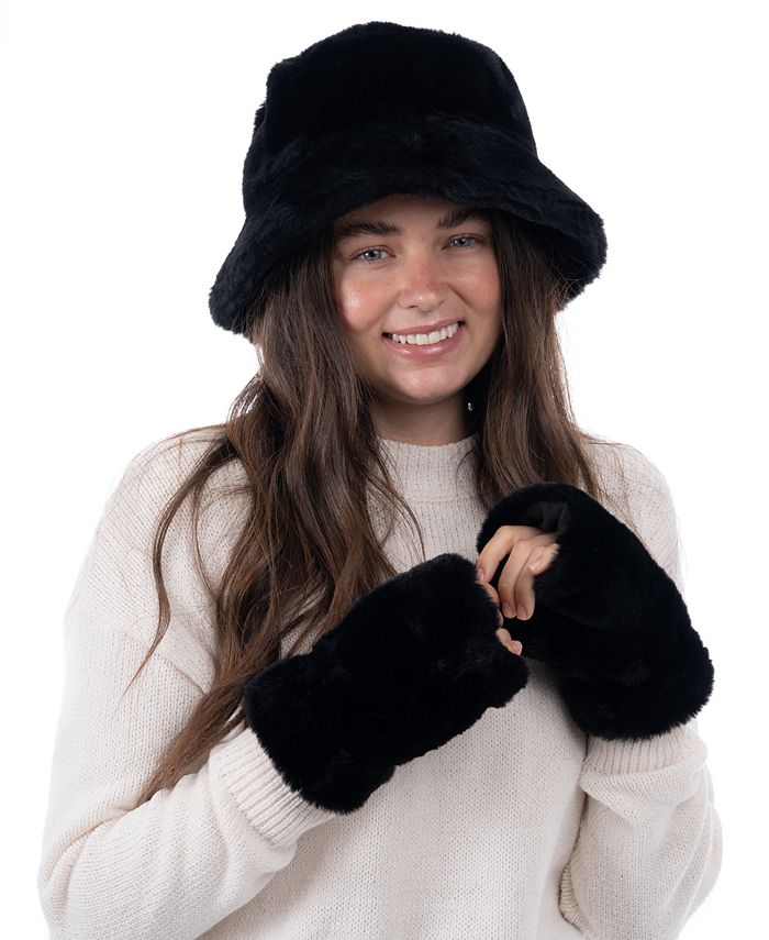 I.N.C. International Concepts Women's Fingerless FauxFur Gloves