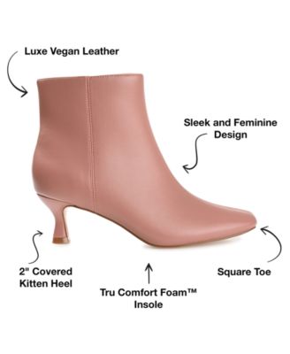 Women's Kelssa Square Toe Kitten Heel Dress Booties